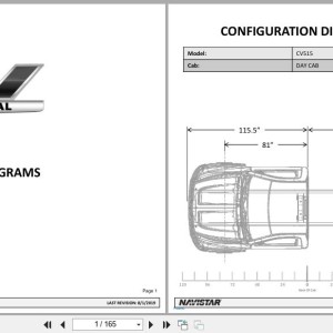 International CV515-Day Cab Configuration Diagrams 2019