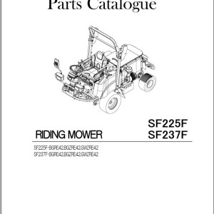 Iseki SF225F SF237F Parts Catalog 1832-097-110-0A