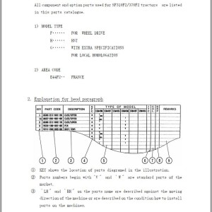 Iseki SF310F2 SF370F2 Parts Catalog 1770-095-300-00