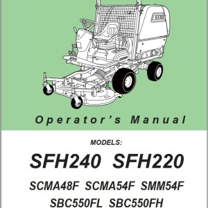 Iseki SFH220 SFH240 Operators Manual and Wiring Diagram