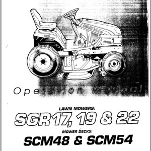 Iseki SGR17 SGR19 SGR22 Operators Service Manual and Wiring Diagram