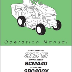 Iseki SXG15 Operators Manual and Wiring Diagram 0807-01-400