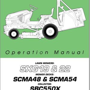 Iseki SXG19F SXG22F Operators Manual and Wiring Diagram