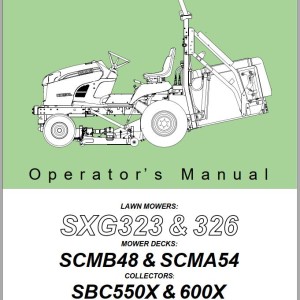 Iseki SXG323 SXG326 Operators Manual and Wiring Diagram