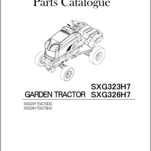 Iseki SXG326H7 SXG323H7 Parts Catalog 1728-097-420-0A