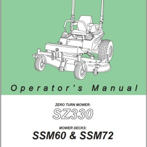Iseki SZ330 Operators Manual and Wiring Diagram