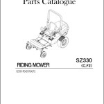 Iseki SZ330 Parts Catalog 1752-097-300-10
