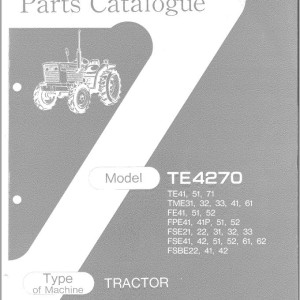 Iseki TE4270 Parts Catalog