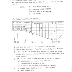 Iseki TF330 Parts Catalog 1687-097-100-10