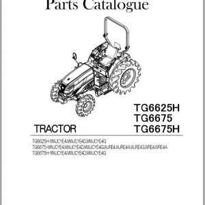 Iseki TG6625H TG6675 TG6675H Parts Catalog 1817-097-110-10