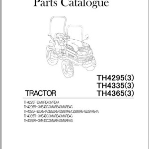 Iseki TH4295F-3 TH4335F-3 TH4365F-3 (FH-3) Parts Catalog 1772-097-110-0B