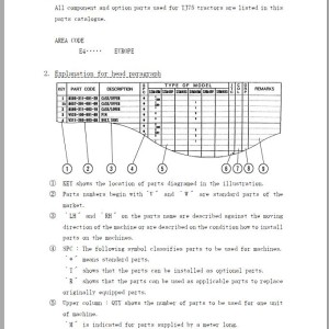 Iseki TJ75 Parts Catalog 1781-097-100-00