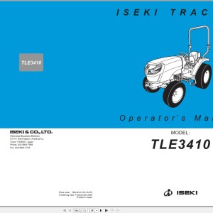 Iseki TLE3410 Operators Manual 1834-912-103-1A-EN