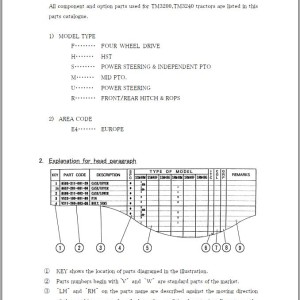 Iseki TM3200 TM3240 Parts Catalog 1750-097-100-00