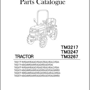 Iseki TM3217 TM3247 TM3267 Parts Catalog 1774-097-110-00