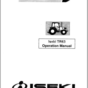 Iseki TR63 Operators Manual and Wiring Diagram