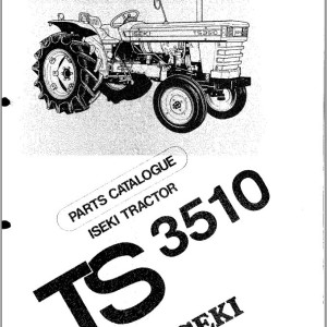 Iseki TS3510 Parts Catalog 1400-098-0100-0