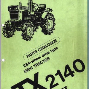 Iseki TX2140 Parts Catalog 1400-098-0111-0