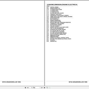 Isuzu UES 4DOOR LHD 1998- Spare Parts Catalog PDF 50754