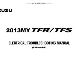 Isuzu Wiring Diagram 2013-2015 TFR TFS RHD EURO5 TFETM-WEN-1331RHE5