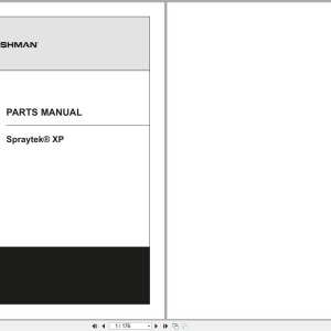 Jacobsen Spraytek XP Parts Manual 672493-H 2018