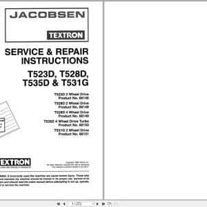 Jacobsen TurfCat 500 Series Service Repair Manual 4171672 1999