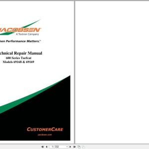 Jacobsen TurfCat 600 Series Technical Repair Manual 4241622 2011