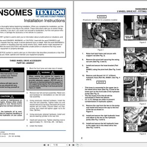 Ransomes Greens Mower G Plex II III Installation Instruction 24236GR0