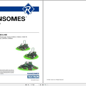Ransomes Mower Fairway 250 305 405 Parts Maintenance Manual 24211GR1 2000