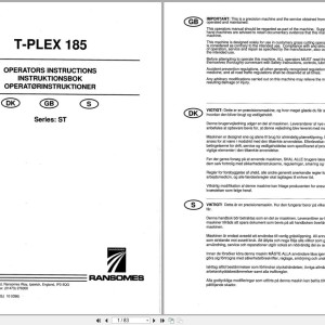 Ransomes T-Plex 185 Operation Safety Manual 23993G EN DA SV