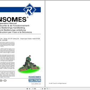 Ransomes T-Plex 185 Operation Safety Manual 24034G 2000 ML