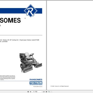 Ransomes T-Plex 185 Parts Manual 24071 2000