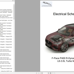 Jaguar Automotive F-Pace 2025 P400 R-Dynamic X761 L6-3.0L Turbo MHEV Wiring Diagram