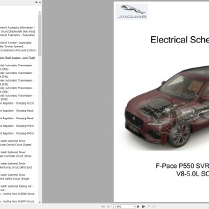 Jaguar Automotive F-Pace 2025 P550 SVR X761 V8-5.0L SC Wiring Diagram
