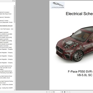 Jaguar Automotive F-Pace P550 SVR X761 2024 V8-5.0L SC Wiring Diagram