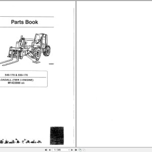 JCB 540-170 550-170 Parts Book 98107600P