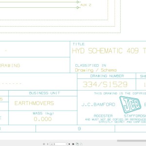 JCB 409 T4F 2014-2025 Electrical and Hydraulic Diagram PDF