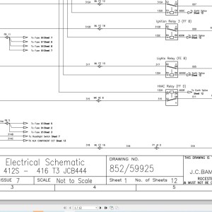 JCB 412S T3 2007-2015 Electrical Diagram PDF