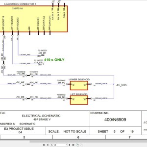 JCB 457HT T4F STV 2019-2025 Electrical and Hydraulic Diagram PDF