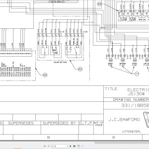 JCB JS130W T0 T2 Isuzu 1996-2008 Electrical and Hydraulic Diagram PDF