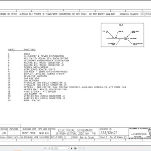 JCB JS160W T3 2007-2025 Electrical and Hydraulic Diagram PDF