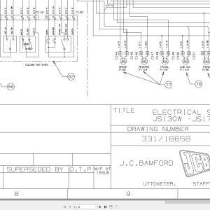 JCB JS175W T0 T2 Isuzu 2001-2006 Electrical Diagram PDF