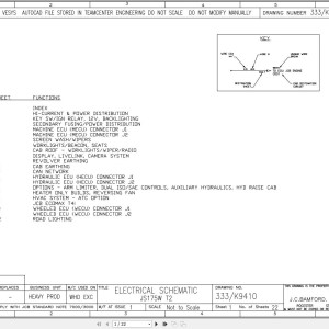 JCB JS175W T2 2006-2025 Electrical and Hydraulic Diagram PDF