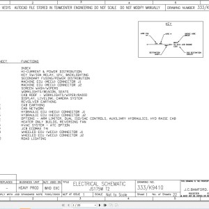 JCB JS175W T4i 2014-2019 Electrical and Hydraulic Diagram PDF