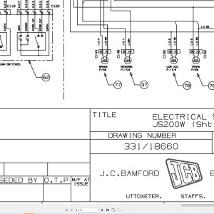 JCB JS200W T0 1998-2006 Electrical Diagram PDF