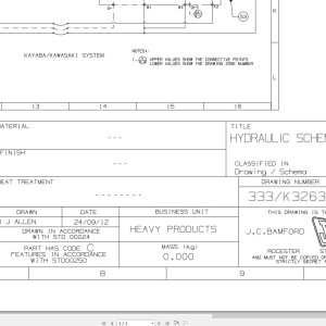 JCB JS370 T2 SHA Hydraulic Diagram PDF