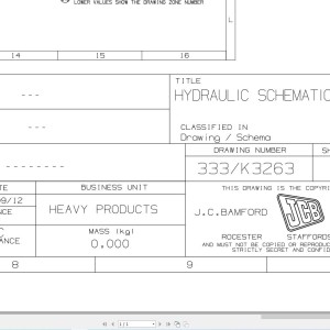 JCB JS370 T3 SHA 2013-2020 Hydraulic Diagram PDF