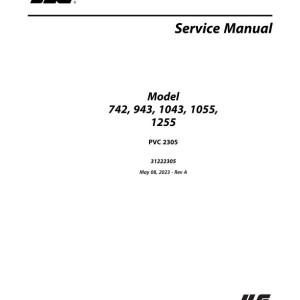 JLG 1043 1055 1255 742 943 PVC 2305 Service and Maintenance Manual 31222305