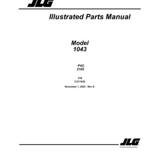 JLG 1043 PVC 2105 Parts Manual 31211635