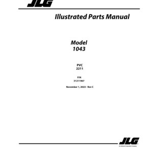 JLG 1043 PVC 2211 Parts Manual 31211967
